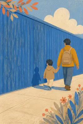 Parent and Child Walking Hand in Hand