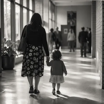 Parent and Child Walking Hand in Hand