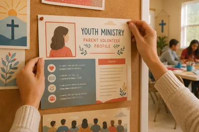 Hands Pinning Community Bulletin Board Notice