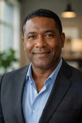 Professional Headshot of Smiling Middle-Aged Man