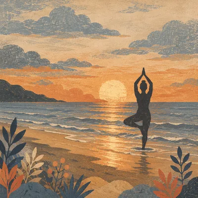 Peaceful Ocean Meditation at Sunset