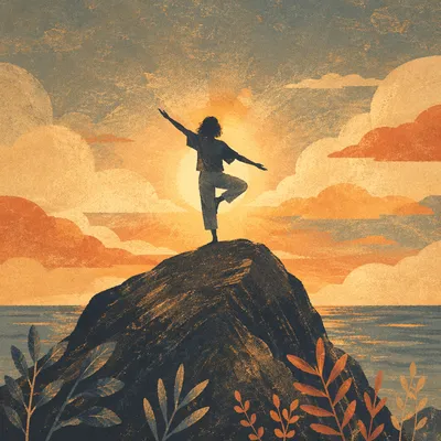 Peaceful Coastal Meditation at Golden Hour
