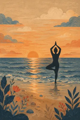 Peaceful Ocean Meditation at Golden Sunset