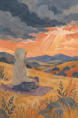 Peaceful Meadow Meditation at Sunset