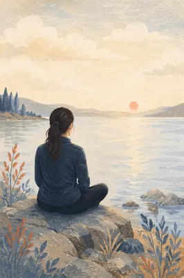 Peaceful Lakeside Meditation at Dawn