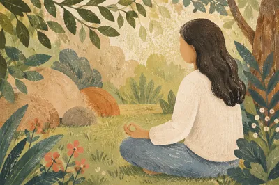 Peaceful Garden Meditation in Soft Daylight
