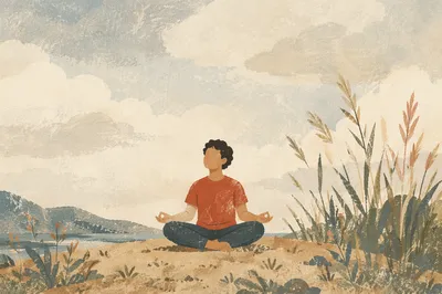 Peaceful Outdoor Meditation in Calm Nature