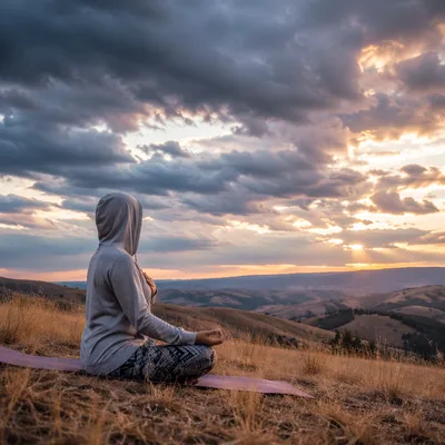 Peaceful Meadow Meditation at Sunset