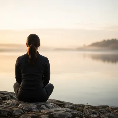 Peaceful Lakeshore Meditation at Dawn