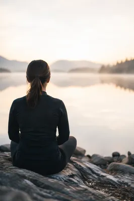 Peaceful Lakeside Meditation at Dawn