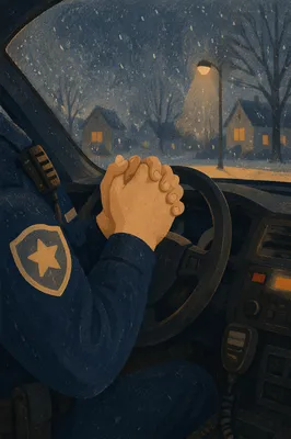 Police Officer Prayer in Patrol Car