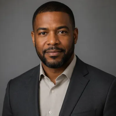 Professional Black Man Studio Headshot Portrait