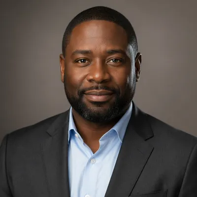 Professional Studio Headshot of Confident Man