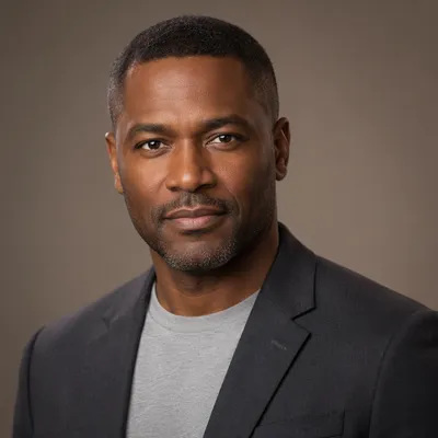 Professional Black Man Studio Headshot Portrait