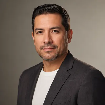 Confident Middle-Aged Man Studio Headshot