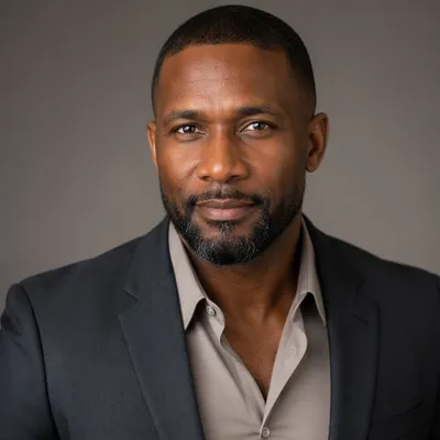 Professional Black Man Studio Headshot Portrait