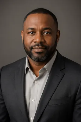Professional Male Studio Headshot on Gray