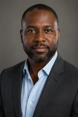 Professional Studio Headshot of Confident Man