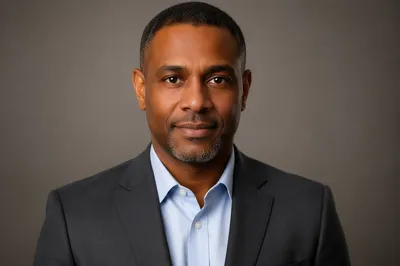 Professional Man Studio Headshot on Gray