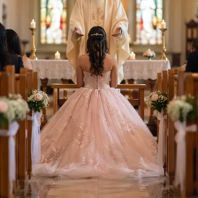 Quinceañera Church Blessing at Morning Altar