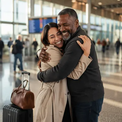 Emotional Sibling Reunion at Airport Arrivals