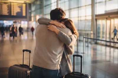 Emotional Sibling Reunion at Airport Arrival
