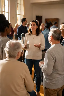 Adult Speaker at Church Fellowship Gathering