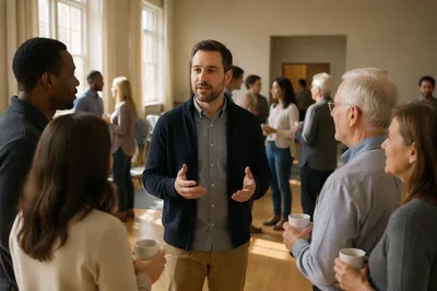 Adult Fellowship Gathering in Bright Hall
