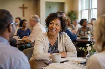 Woman at Church Fellowship Gathering