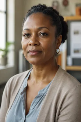 Confident Social Worker Portrait in Office