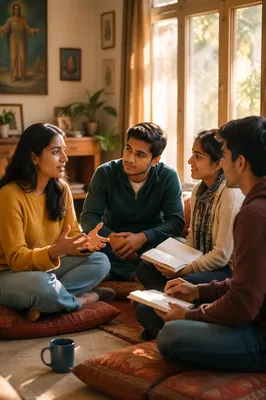 South Asian Youth Group Discussion Indoors