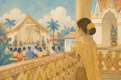 Southeast Asian Church Service in Tropical Chapel