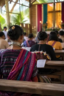 Southeast Asian Church Service in Tropical Chapel