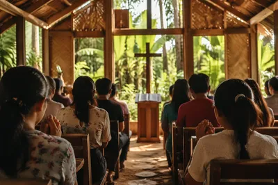 Open Air Tropical Church Service