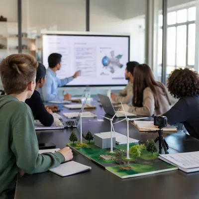 Teacher Guiding Diverse Students in STEM Classroom