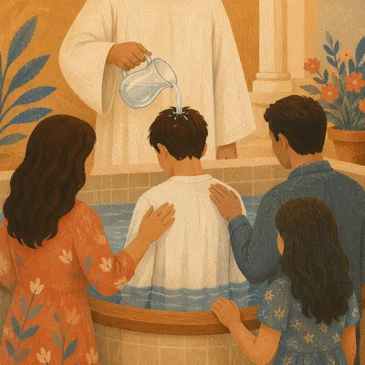 Teen Baptism Celebration with Family Support