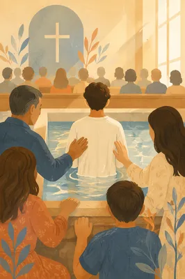 Teen Baptism Celebration with Family Support