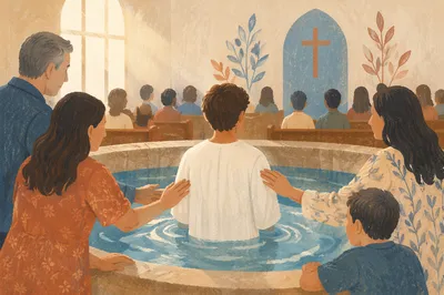 Teen Baptism Celebration with Family Support