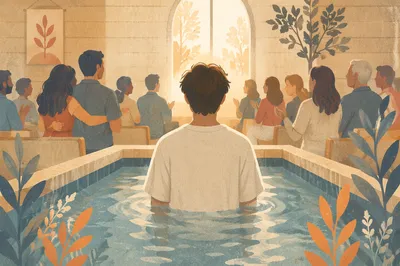 Teen Baptism Celebration in Contemporary Church