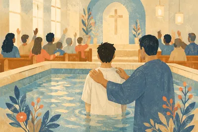 Teen Baptism Celebration in Contemporary Church
