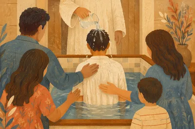 Teen Baptism Celebration with Family Support