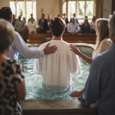 Teen Baptism Celebration with Family Support