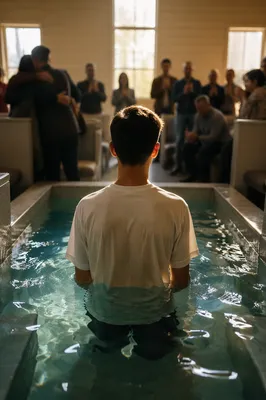 Teen Baptism Celebration in Contemporary Church