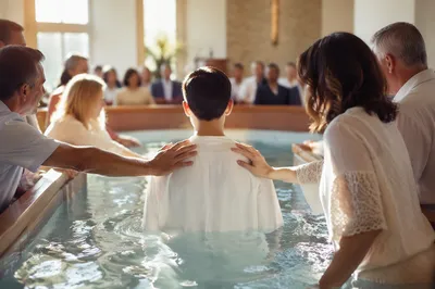 Teen Baptism Celebration with Family Support