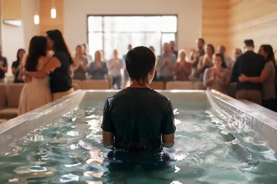 Teen Baptism Celebration in Contemporary Church