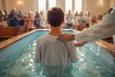 Teen Baptism Celebration in Contemporary Church
