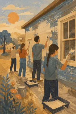 Teen Mission Team Repainting Community Building