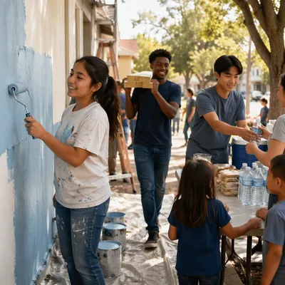 Teen Mission Trip Community Service Day
