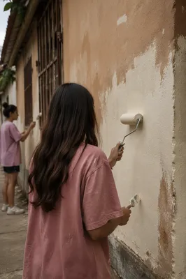 Teen Mission Trip Painting Community Building