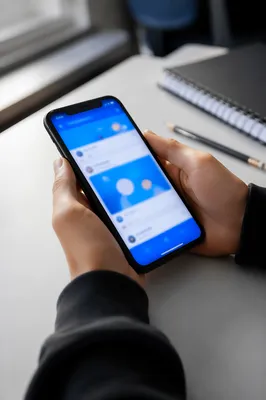 Teen Student Using Social Media Phone